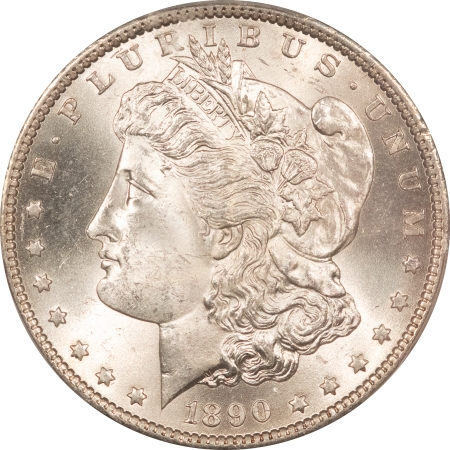 Morgan Dollars 1890-S $1 MORGAN DOLLAR – PCGS MS-64, BLAZING WHITE! PREMIUM QUALITY!