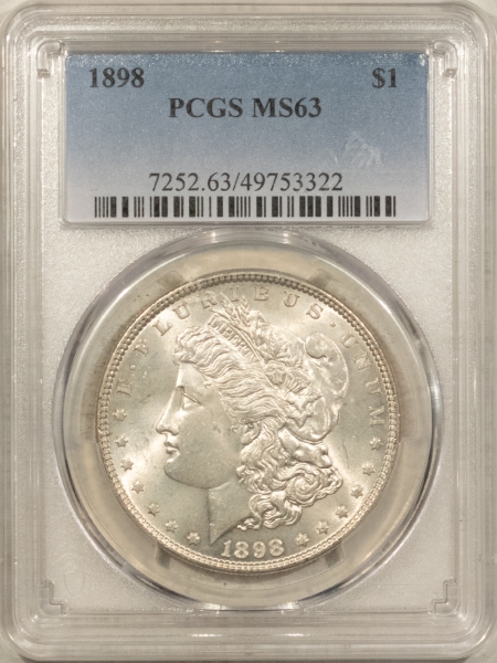 Morgan Dollars 1898 $1 MORGAN DOLLAR – PCGS MS-63