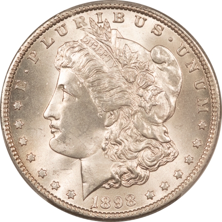 Morgan Dollars 1898-O $1 MORGAN DOLLAR – PCGS MS-65, MARK-FREE WHITE GEM!