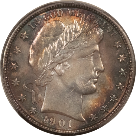 Barber Halves 1901 BARBER HALF DOLLAR – PCGS MS-64, PRETTY & PREMIUM QUALITY!