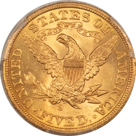 $5 1901-S $5 LIBERTY GOLD HALF EAGLE – PCGS MS-63, NICE CHOICE!