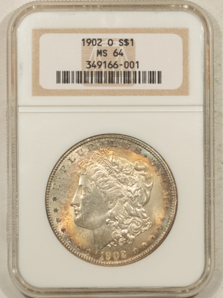 Morgan Dollars 1902-O $1 MORGAN DOLLAR – NGC MS-64, PRETTY!