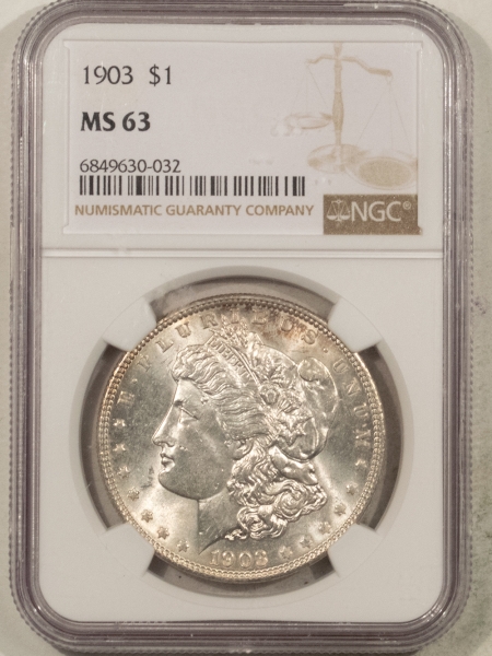 Morgan Dollars 1903 MORGAN DOLLAR NGC MS-63