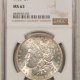 Morgan Dollars 1883 MORGAN DOLLAR NGC MS-65, ORIGINAL WHITE W/CLEAN CHEEK