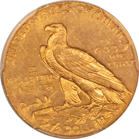 $2.50 1908 $2.50 INDIAN GOLD QUARTER EAGLE – PCGS MS-63, CHOICE FIRST-YEAR ISSUE!