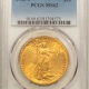 $20 1908 $20 ST GAUDENS GOLD DOUBLE EAGLE, MOTTO – PCGS MS-62