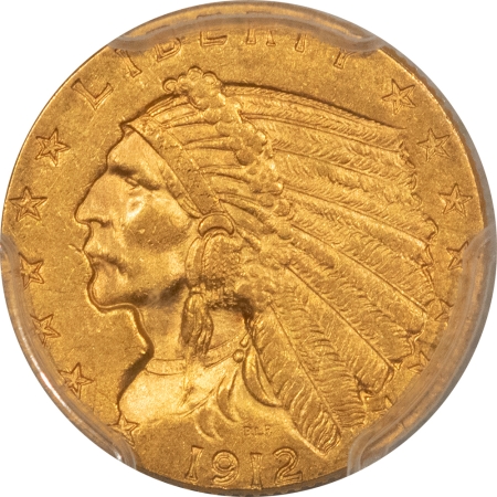 $2.50 1912 $2.50 INDIAN GOLD QUARTER EAGLE – PCGS MS-62