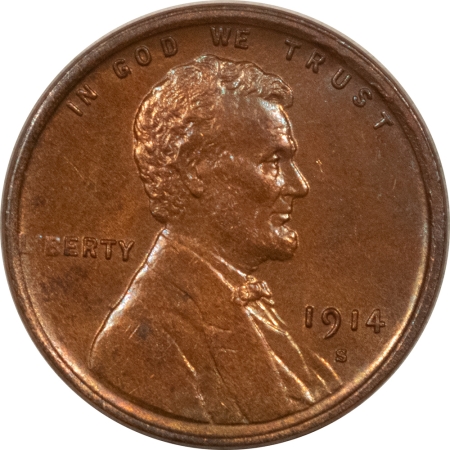 New Store Items 1914-S LINCOLN CENT – UNCIRCULATED DETAILS BUT RECOLORED, STILL VERY PRETTY!