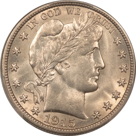 Barber Halves 1915-D BARBER HALF DOLLAR – PCGS MS-63, BLAST WHITE & PREMIUM QUALITY!