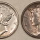 New Store Items 1918, 1918-S MERCURY DIMES, LOT OF 2 – AU DETAILS, BUT 1918-S W/ MINOR DAMAGE!