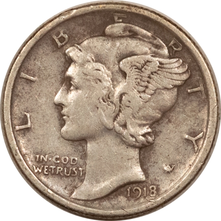 New Store Items 1918-D MERCURY DIME – HIGH GRADE CIRCULATED EXAMPLE!