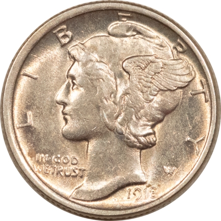 New Store Items 1918-D MERCURY DIME – HIGH GRADE EXAMPLE! CH AU DETAILS, USUAL STRIKE!