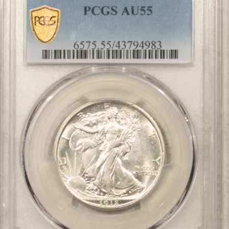 U.S. Certified Coins 1918-D WALKING LIBERTY HALF DOLLAR – PCGS AU-55