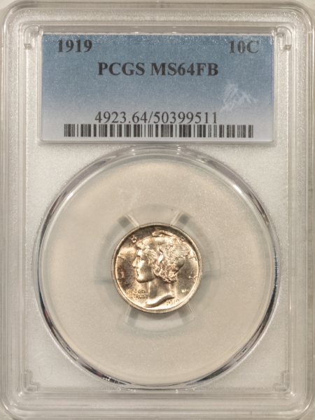 Mercury Dimes 1919 MERCURY DIME – PCGS MS-64 FB