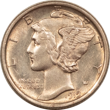 New Store Items 1919-D MERCURY DIME – HIGH GRADE EXAMPLE, AU+ DETAIL USUAL STRIKE!