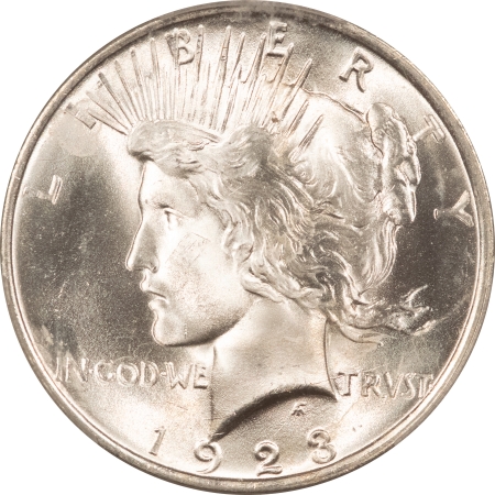 New Certified Coins 1923 $1 PEACE DOLLAR – PCGS MS-64, LOOKS 65+, PREMIUM QUALITY!