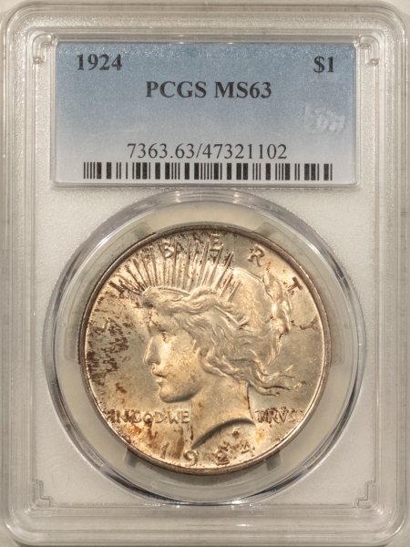 New Certified Coins 1924 $1 PEACE DOLLAR – PCGS MS-63