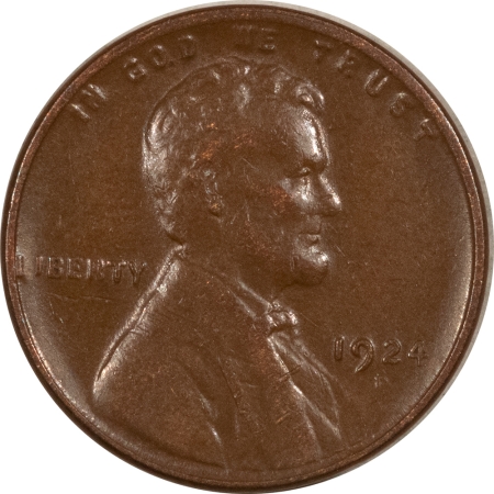 U.S. Uncertified Coins 1924-D LINCOLN CENT – PROBLEM-FREE AU BUT WITH USUAL SOFT STRIKE!