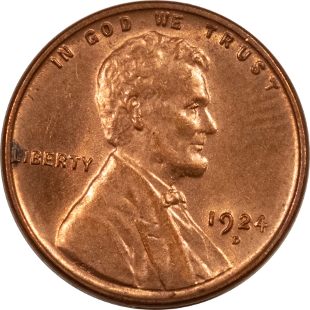 New Store Items 1924-D LINCOLN CENT – UNCIRCULATED RED BUT LIKELY NOT ORIGINAL!