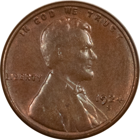 U.S. Uncertified Coins 1924-S LINCOLN CENT – UNC DETAILS BUT SOFTLY STRUCK!