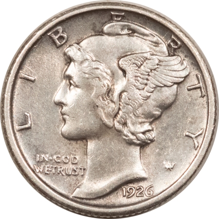 New Store Items 1926 MERCURY DIME – HIGH GRADE EXAMPLE, AU++ DETAIL SHARP STRIKE!