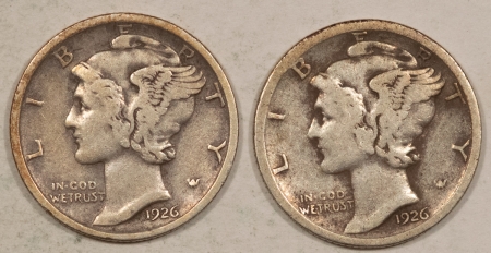 New Store Items 1926-D, 1926-S MERCURY DIMES, LOT OF 2 – PLEASING CIRCULATED EXAMPLES!