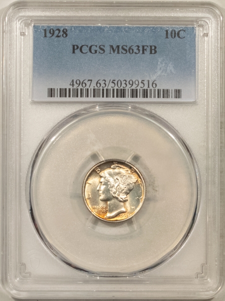 Mercury Dimes 1928 MERCURY DIME – PCGS MS-63 FB