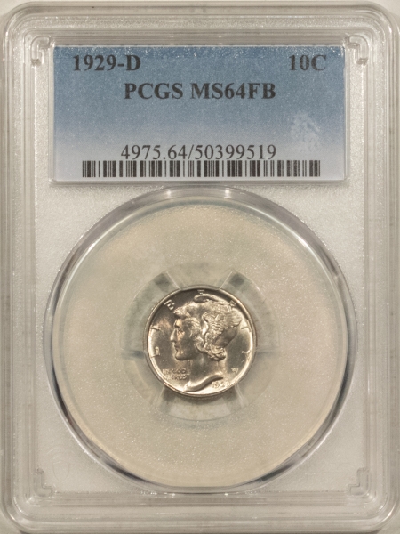 Mercury Dimes 1929-D MERCURY DIME – PCGS MS-64 FB