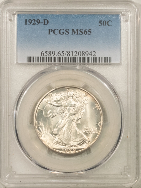 New Certified Coins 1929-D WALKING LIBERTY HALF DOLLAR PCGS MS-65, BLAZING WHITE!