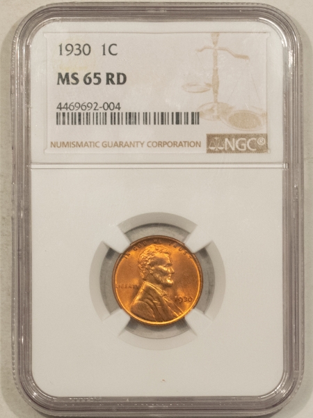 Lincoln Cents (Wheat) 1930 LINCOLN CENT – NGC MS-65 RD, PRETTY!