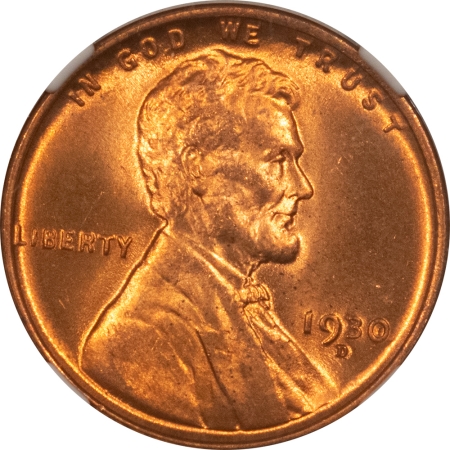 Lincoln Cents (Wheat) 1930-D LINCOLN CENT – NGC MS-65 RD, GEM!