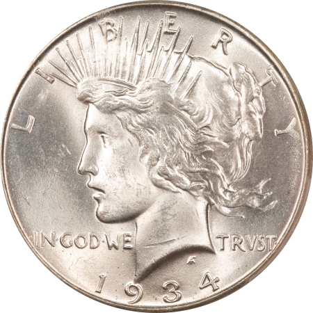 New Certified Coins 1934 $1 PEACE DOLLAR – PCGS MS-63, BLAZING WHITE!