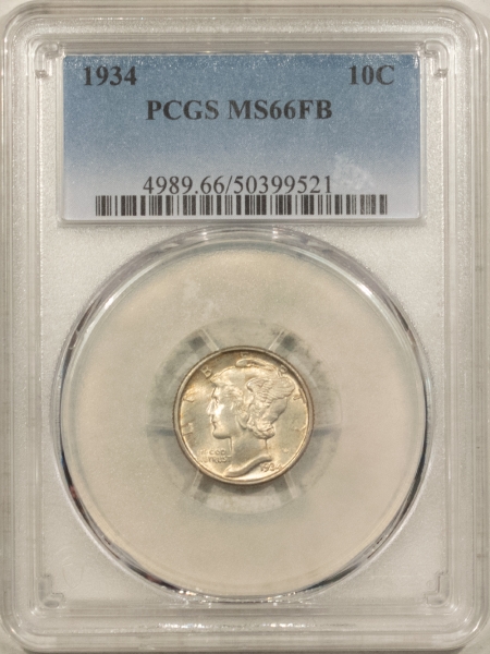 Mercury Dimes 1934 MERCURY DIME – PCGS MS-66 FB