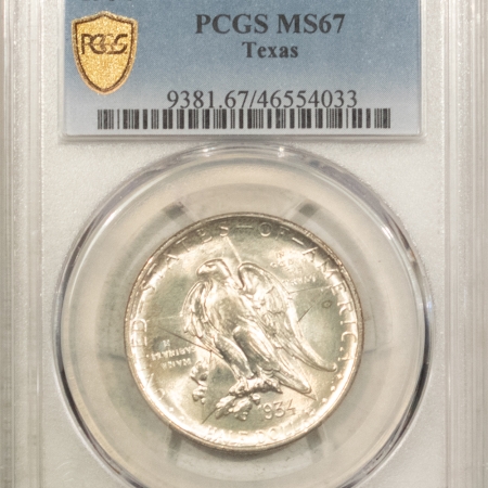 Silver 1934 TEXAS COMMEMORATIVE HALF DOLLAR – PCGS MS-67