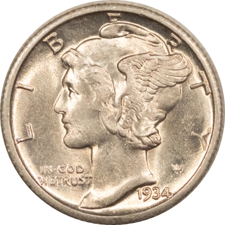 New Store Items 1934-D MERCURY DIME – AU+, LOOKS UNC!