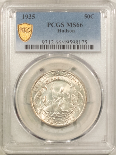 New Certified Coins 1935 HUDSON COMMEMORATIVE HALF DOLLAR – PCGS MS-66