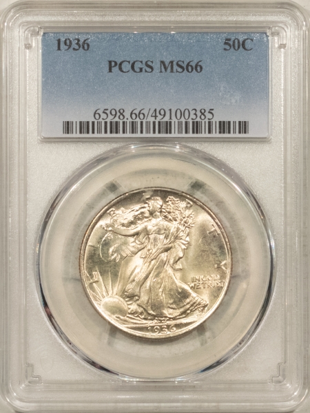 New Certified Coins 1936 WALKING LIBERTY HALF DOLLAR – PCGS MS-66