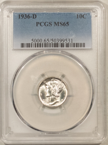 Mercury Dimes 1936-D MERCURY DIME – PCGS MS-65