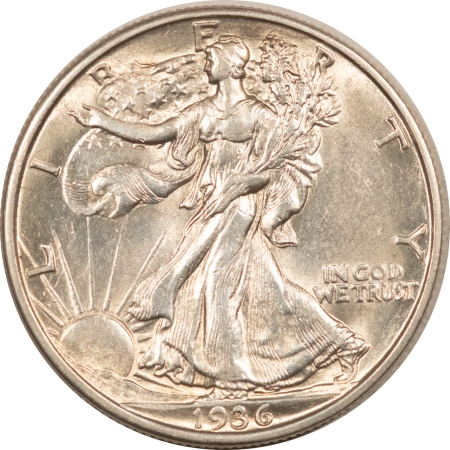 U.S. Uncertified Coins 1936-D WALKING LIBERTY HALF DOLLAR HIGH GRADE NEARLY UNCIRCULATED, LOOKS CHOICE!