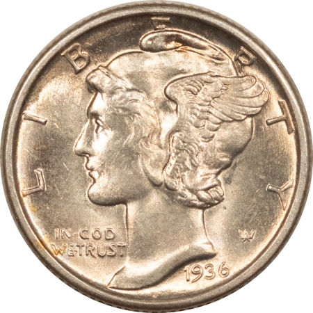 New Store Items 1936-S MERCURY DIME – HIGH GRADE NEARLY UNCIRCULATED LOOKS CHOICE!