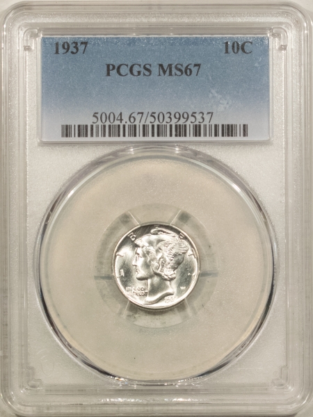 Mercury Dimes 1937 MERCURY DIME – PCGS MS-67