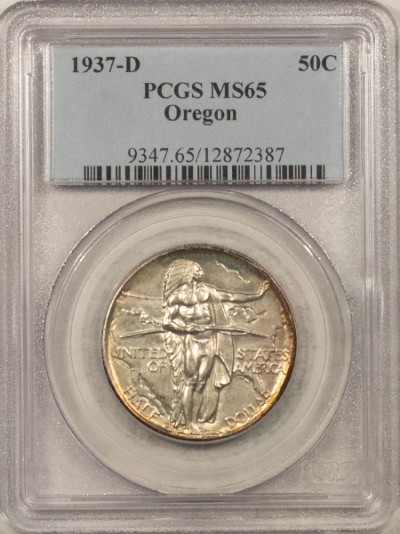 New Certified Coins 1937-D OREGON COMMEMORATIVE HALF DOLLAR – PCGS MS-65, PREMIUM QUALITY+!