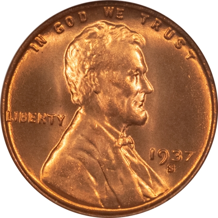 Lincoln Cents (Wheat) 1937-S LINCOLN CENT – NGC MS-66 RD