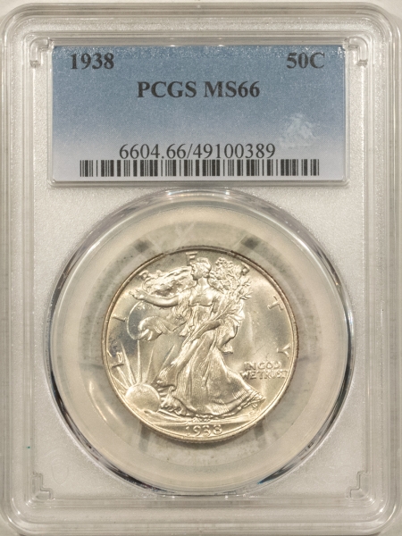 New Certified Coins 1938 WALKING LIBERTY HALF DOLLAR – PCGS MS-66