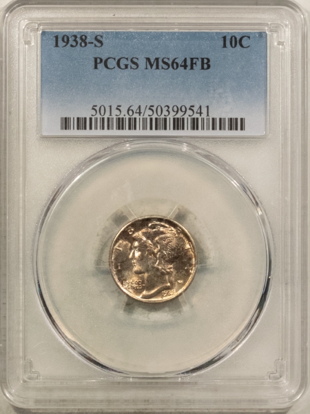 Mercury Dimes 1938-S MERCURY DIME – PCGS MS-64 FB