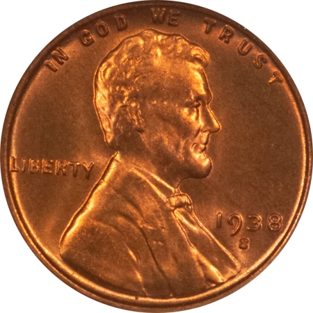 Lincoln Cents (Wheat) 1938-S LINCOLN CENT – NGC MS-66 RD