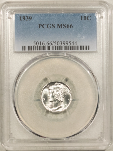 Mercury Dimes 1939 MERCURY DIME – PCGS MS-66, BLAST WHITE