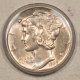 New Store Items 1938-P/D/S MERCURY DIMES, LOT OF 3 – UNCIRCULATED, 2 HAVE CLAIMS TO CHOICE!