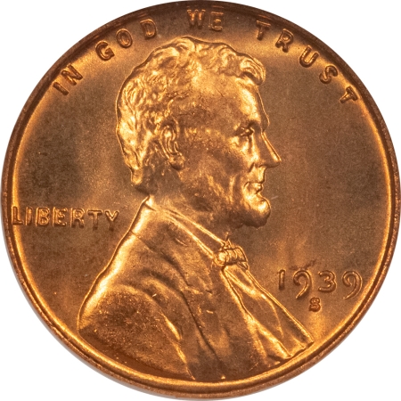 Lincoln Cents (Wheat) 1939-S LINCOLN CENT – NGC MS-66 RD