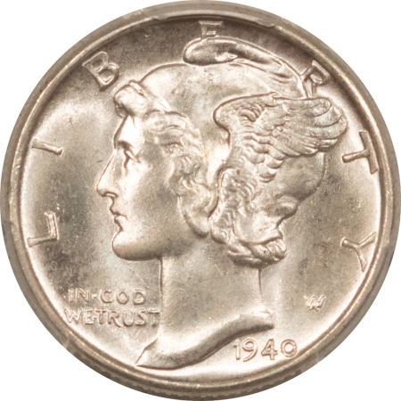 Mercury Dimes 1940-D MERCURY DIME – PCGS MS-64 FB, BLAST WHITE